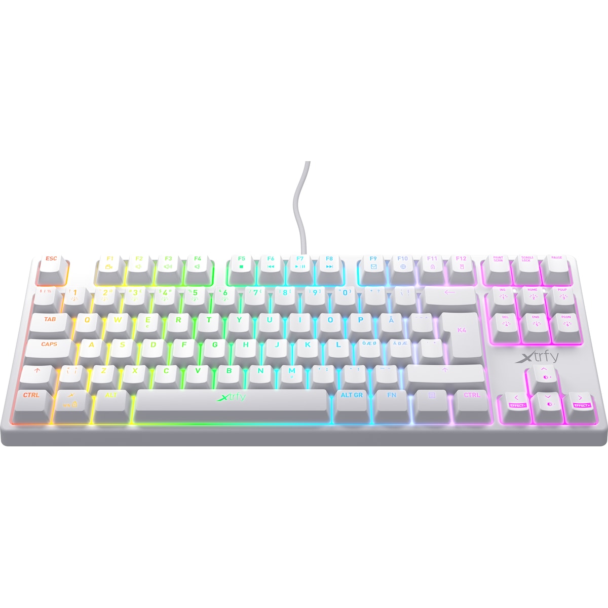 Xtrfy K4 RGB tenkeyless mekanisk gamingtastatur (hvit)