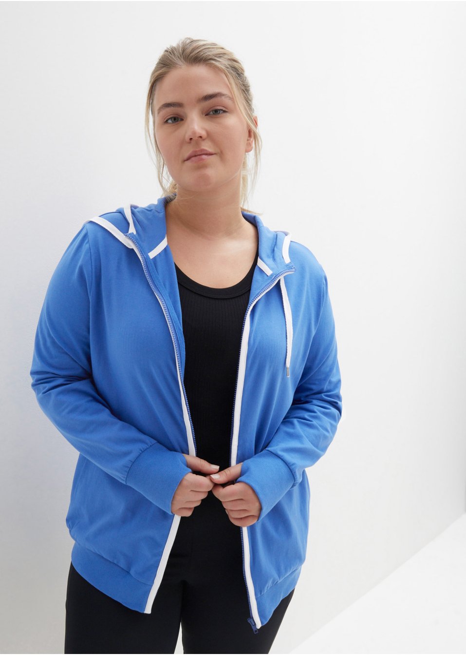 Veste sweat extensible en coton