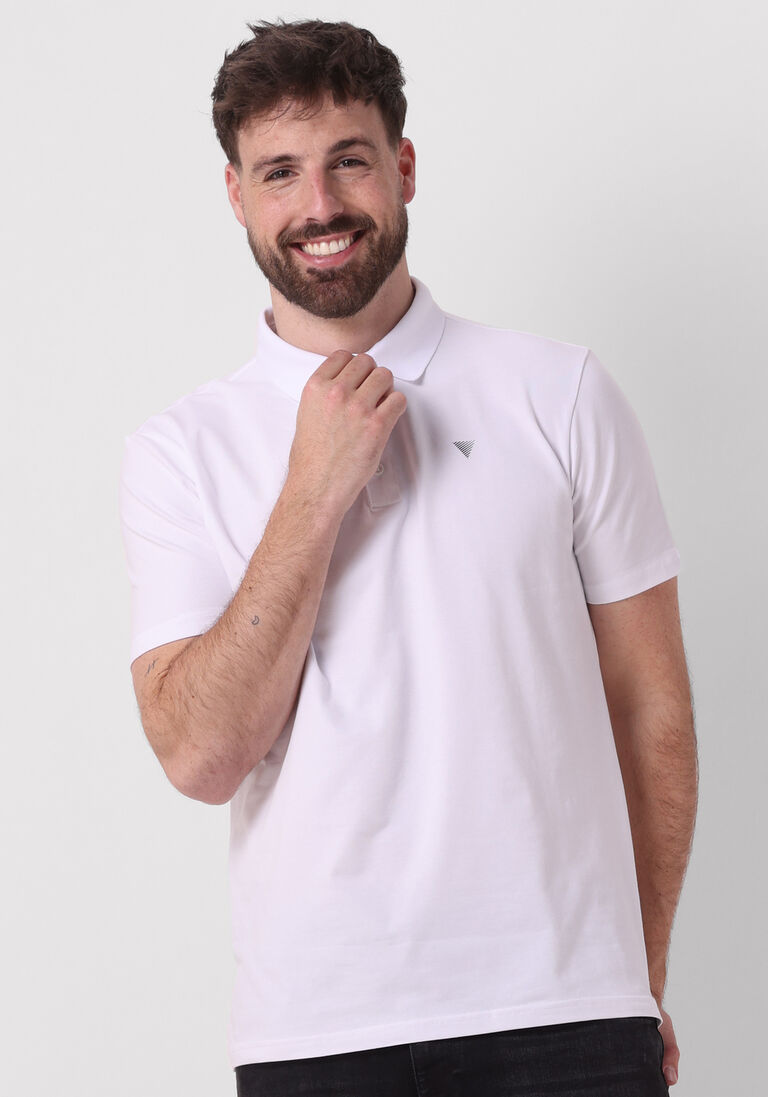 PURE PATH witte pure path polo pure logo polo with chest print