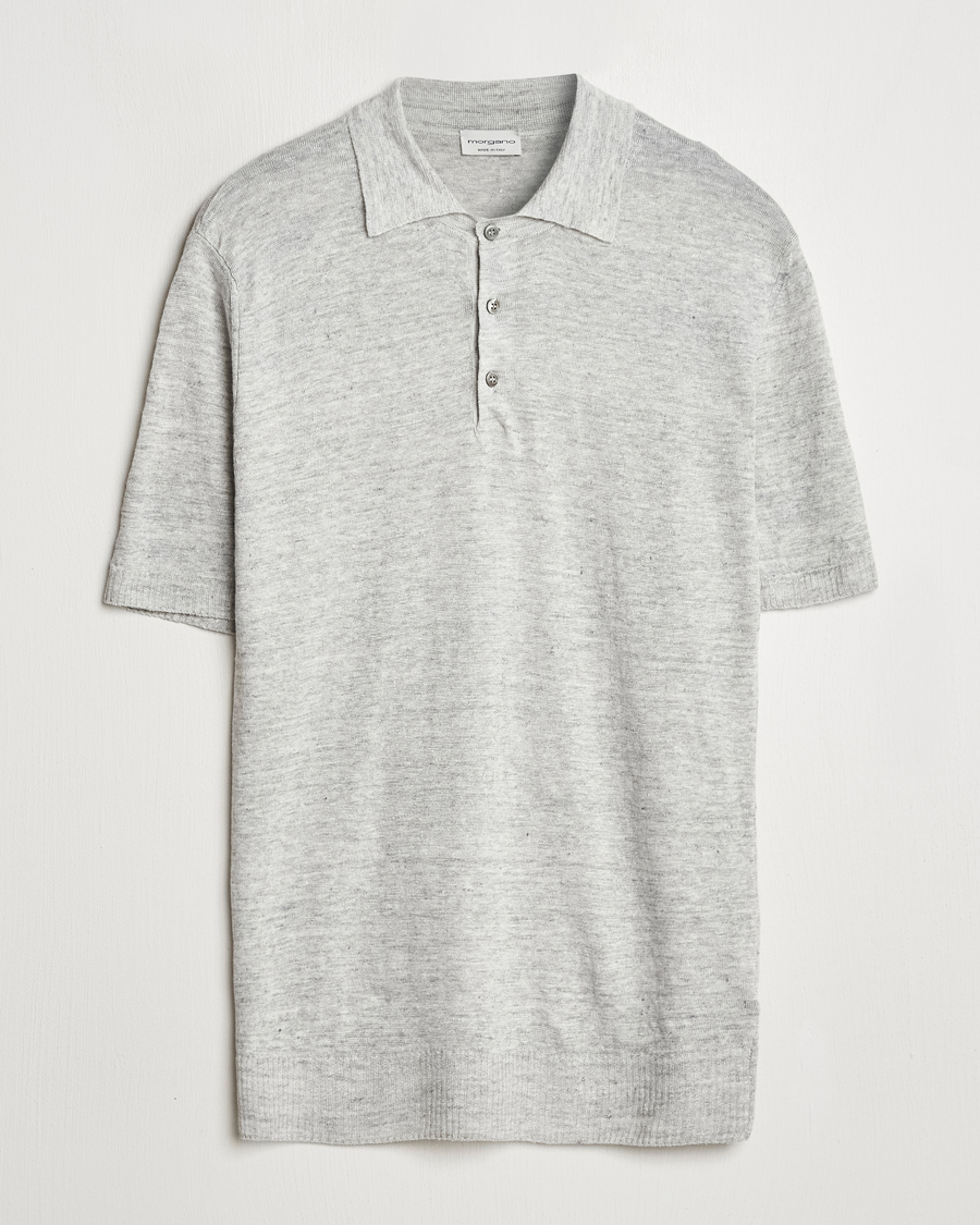 Morgano Linen Polo Grey
