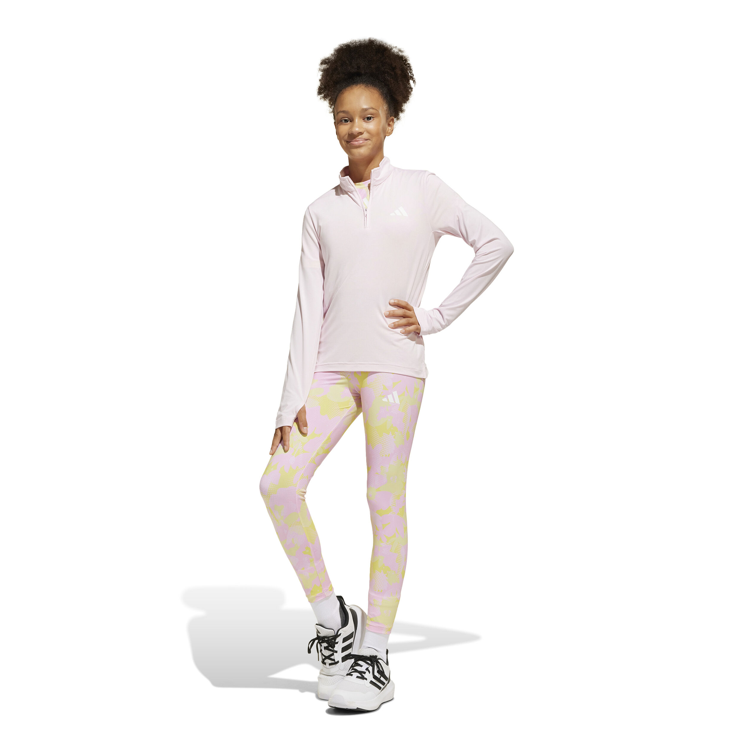 adidas All Sports Favorite 1/4 Zip Haut Manches Longues Enfants - Rosé