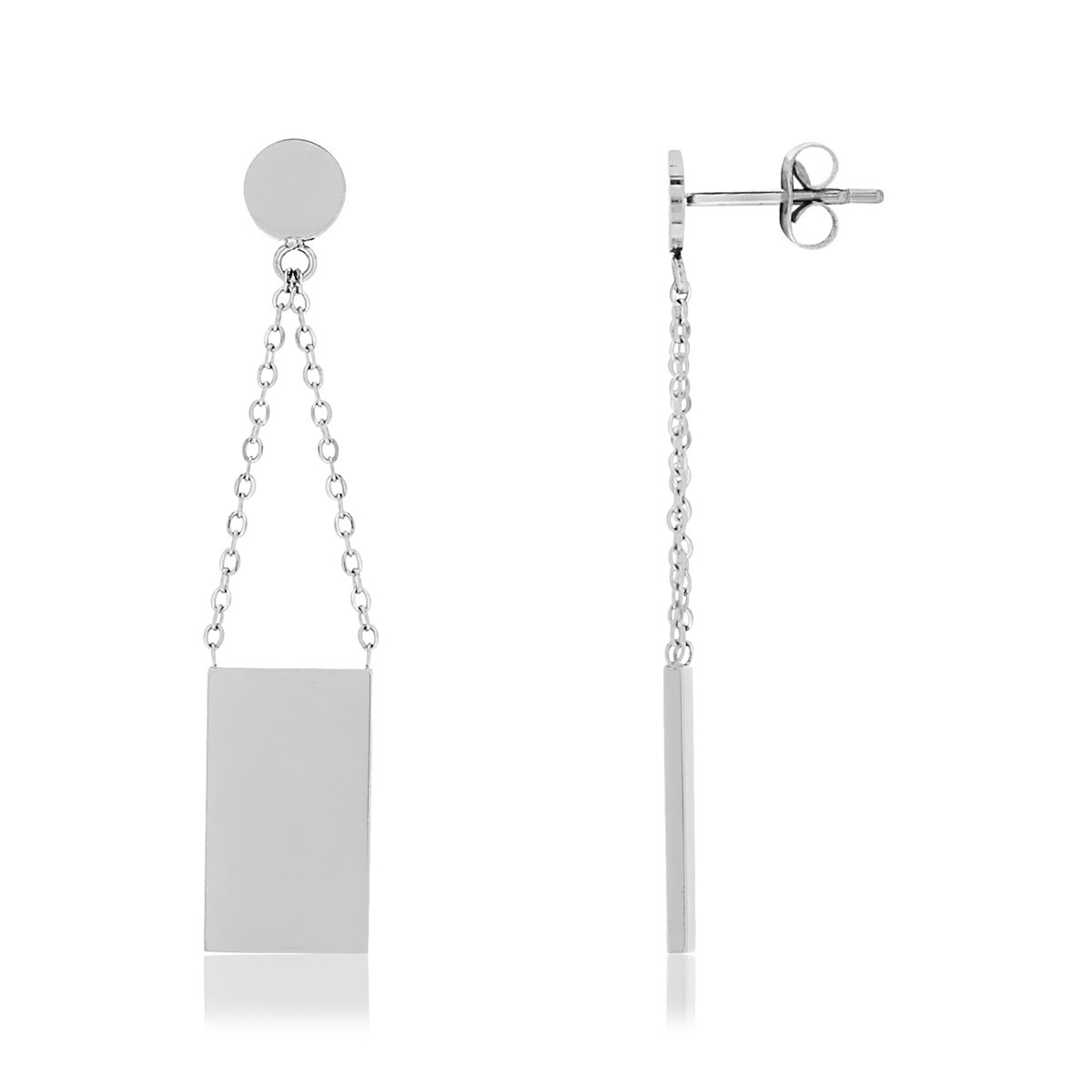 Boucles d oreilles acier