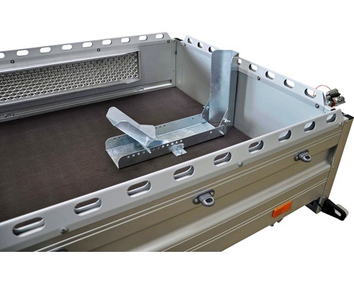Humbaur enkelassige aanhangwagen Alumaster Allrounder 2510 x 1310 x 400 mm geremd incl. neuswiel, wielschokdempers en gereedschapskist (los) Toelaatbaar totaalgewicht 1300 kg