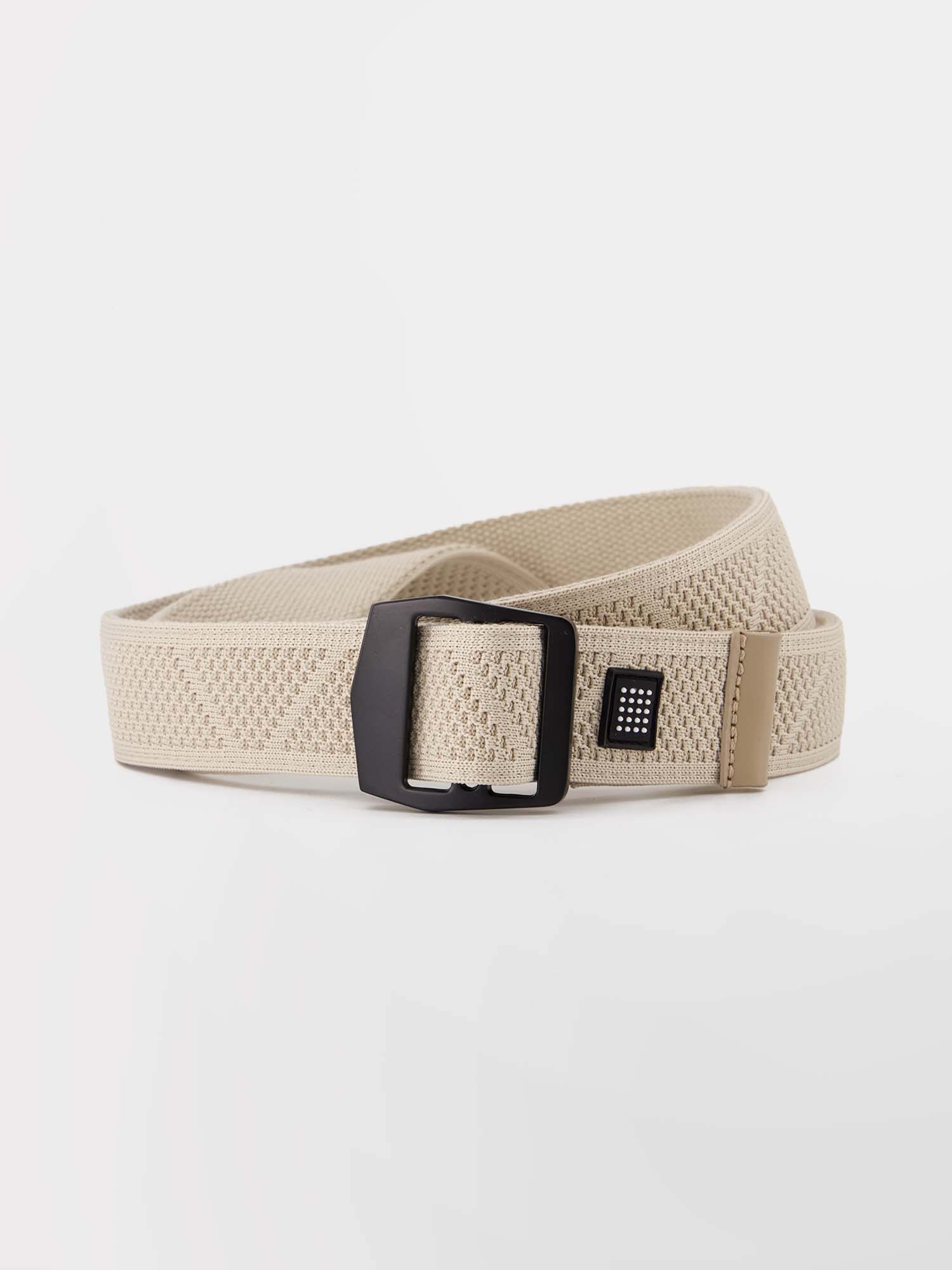 Ceinture Homme Boucle Coulissante Beige
