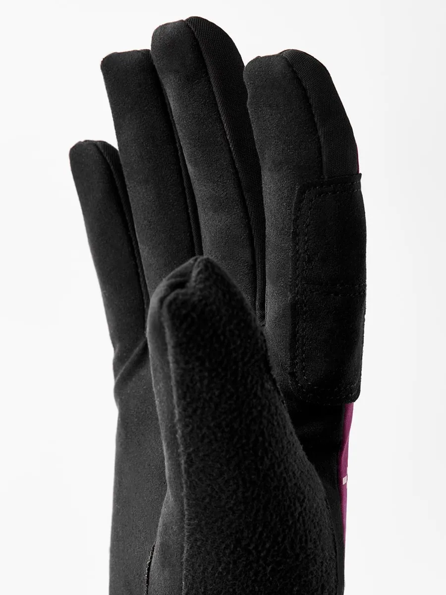 Hestra Women's XC Primaloft - 5 Finger Bordeaux print