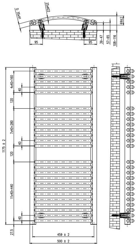 Plieger - Palermo NXT - Gebogen Radiator - Wit - 50x117.5cm