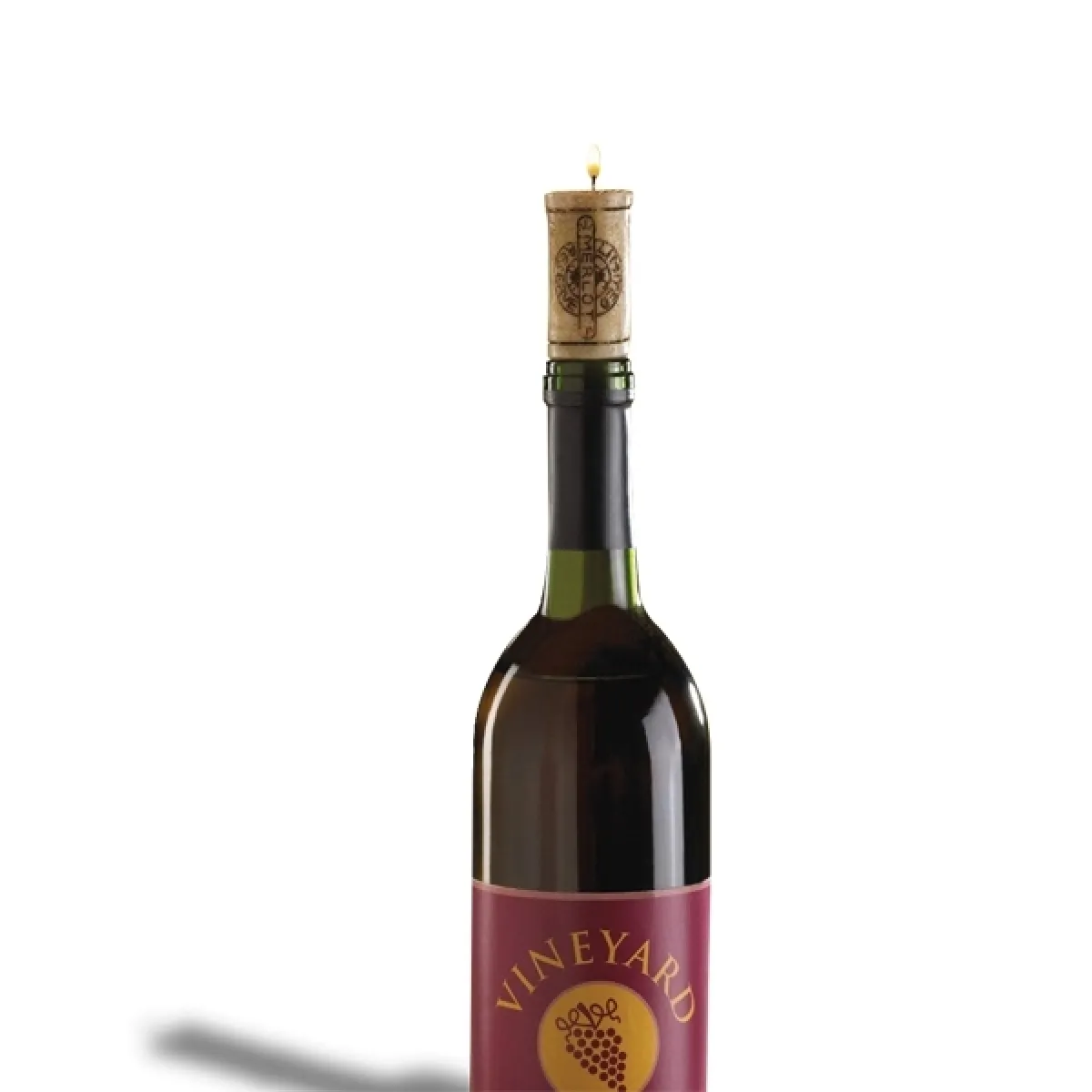 Totalcadeau Bouchon de Bouteille de Vin en Forme Bougie