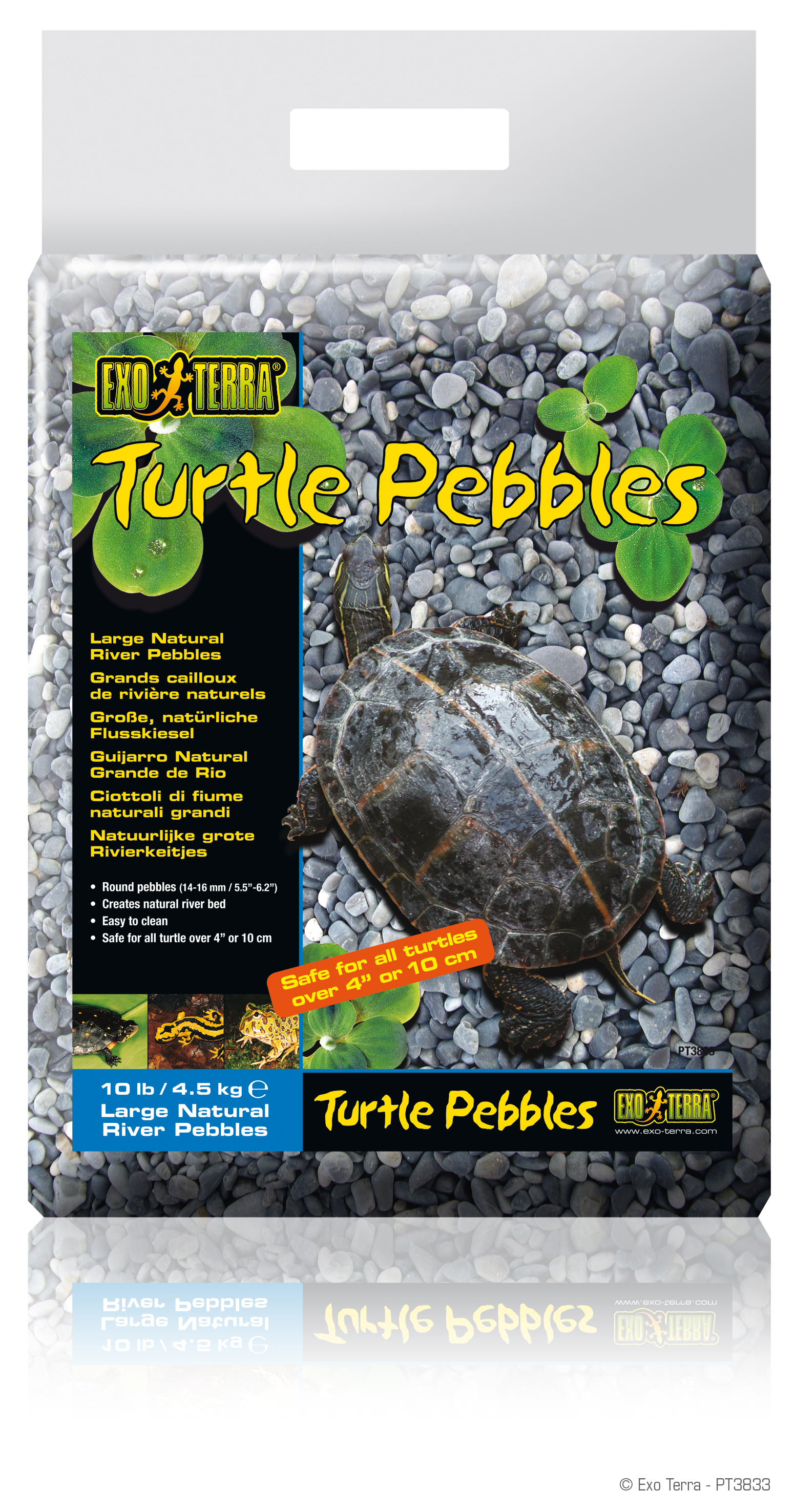 Substrato Exo Terra Turtle Pebbles para tartarugas aquáticas, 14-16 mm, 4,54 kg