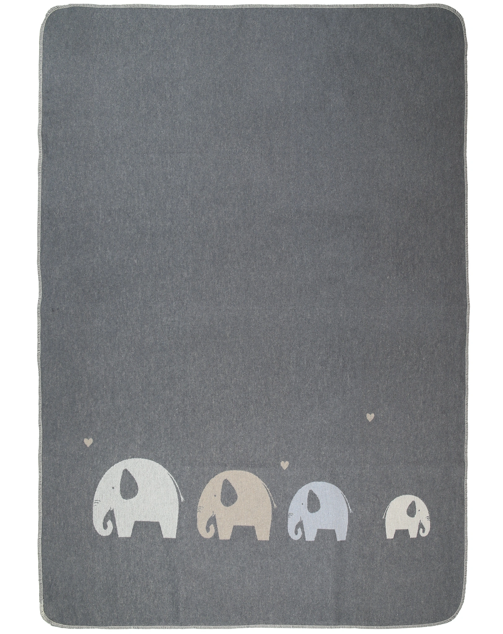 Kuscheldecke JUWEL - ELEFANTENPARADE (100x140) in grau