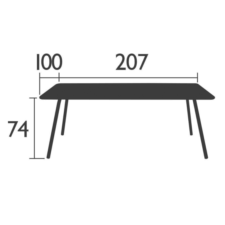 Fermob Luxembourg tuintafel 207x100 Cedar Green