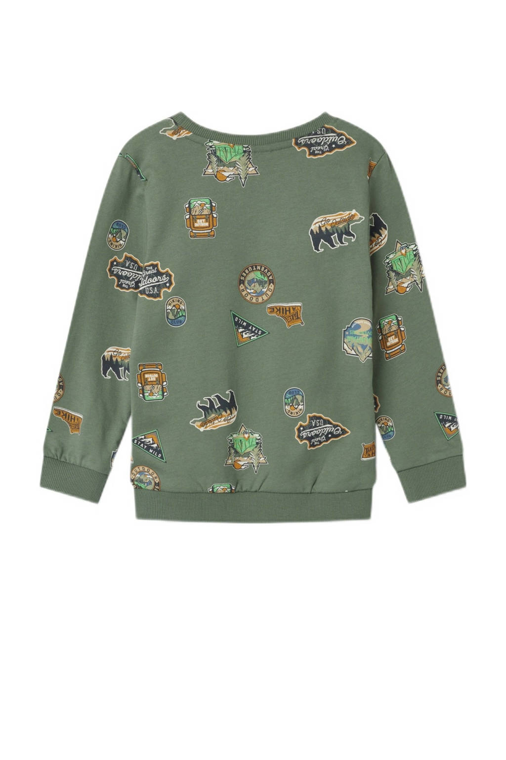 NAME IT sweater NMMNENNO met paisleyprint groen