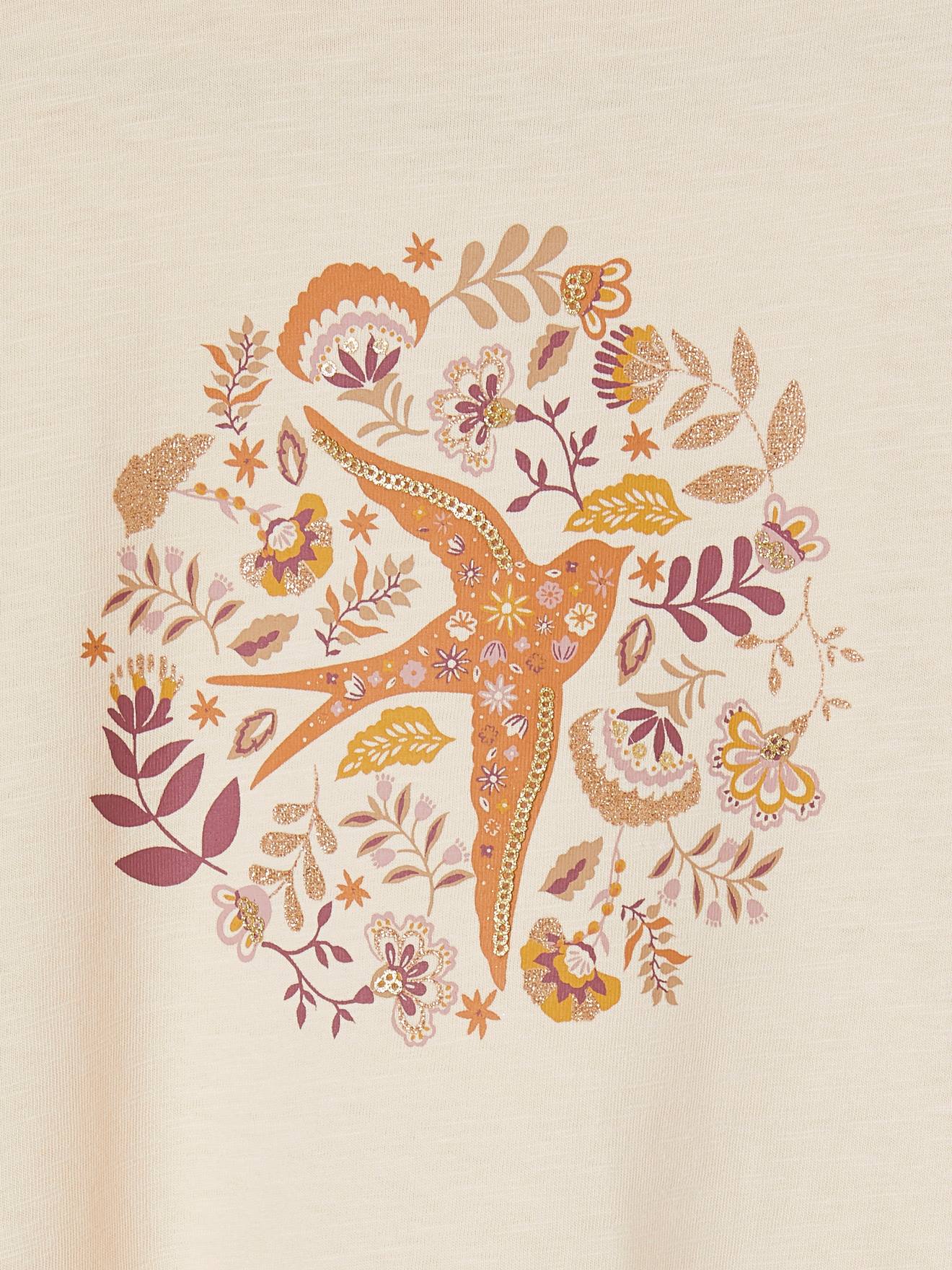 Camiseta romântica com estampa de fantasia para meninas, azul petróleo