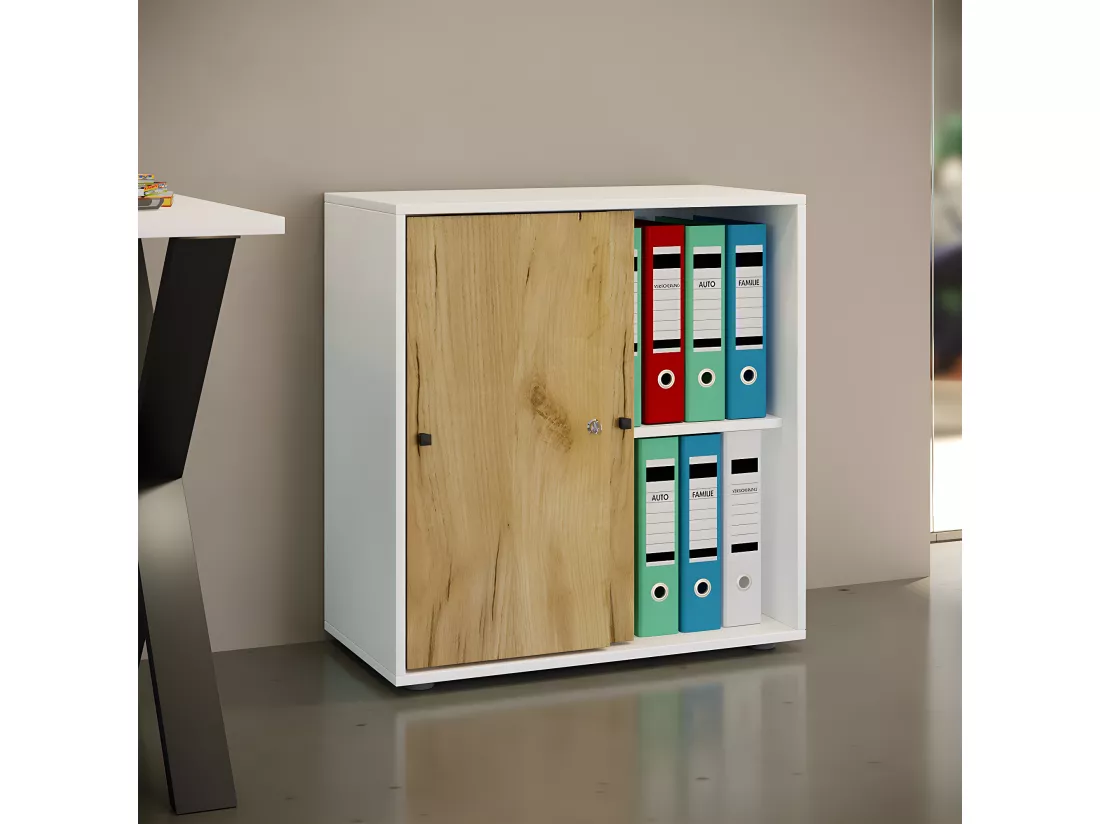 Armoire de bureau portes coulissantes Lona 2x