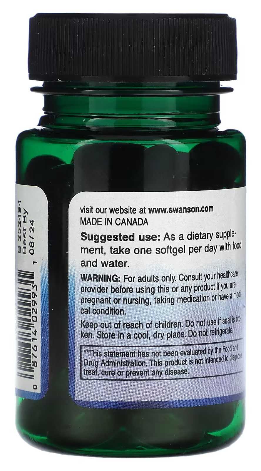Swanson Luteína 20mg 60 cápsulas moles