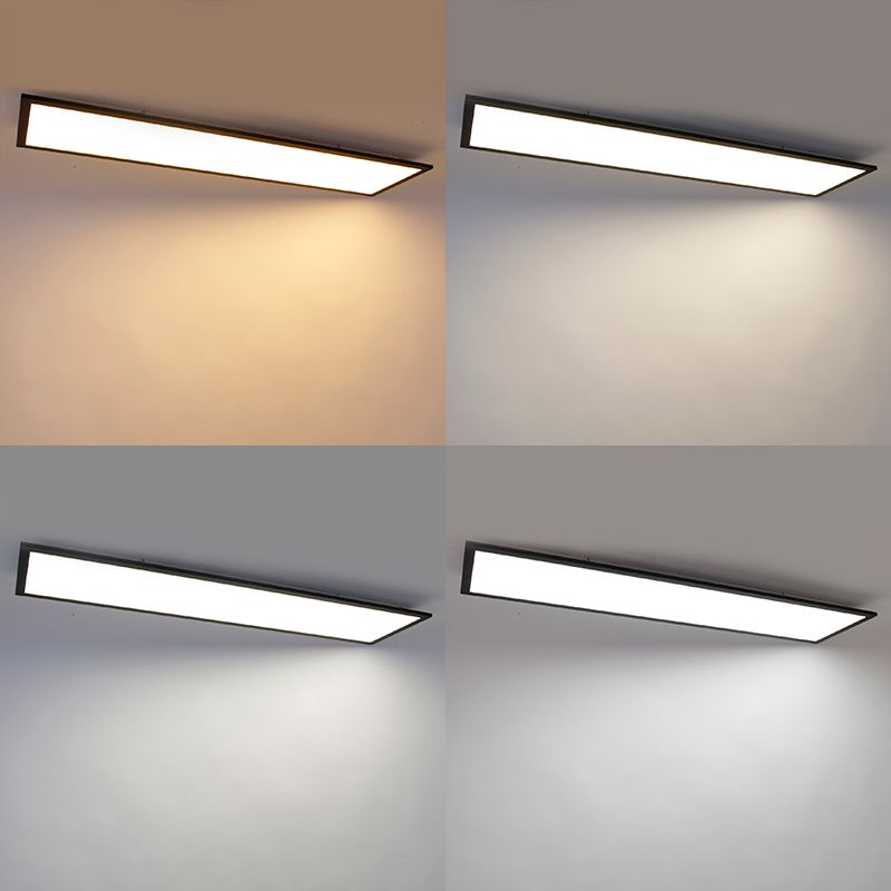 Modern LED paneel zwart 120 cm incl. LED dim to warm - Liv