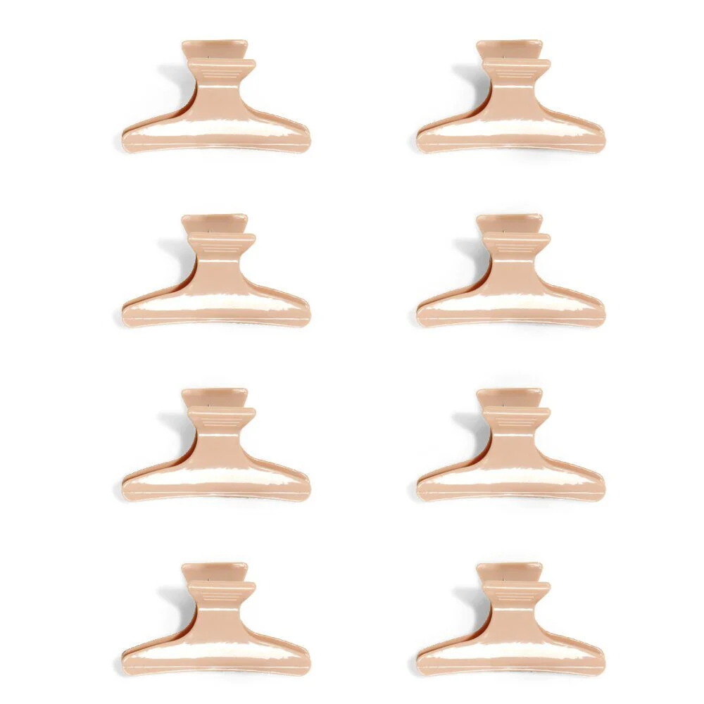 Lot de 8 pinces à cheveux noir ou rose - 2 coloris