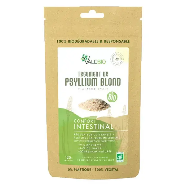Valebio Psyllium Louro Orgânico 120g
