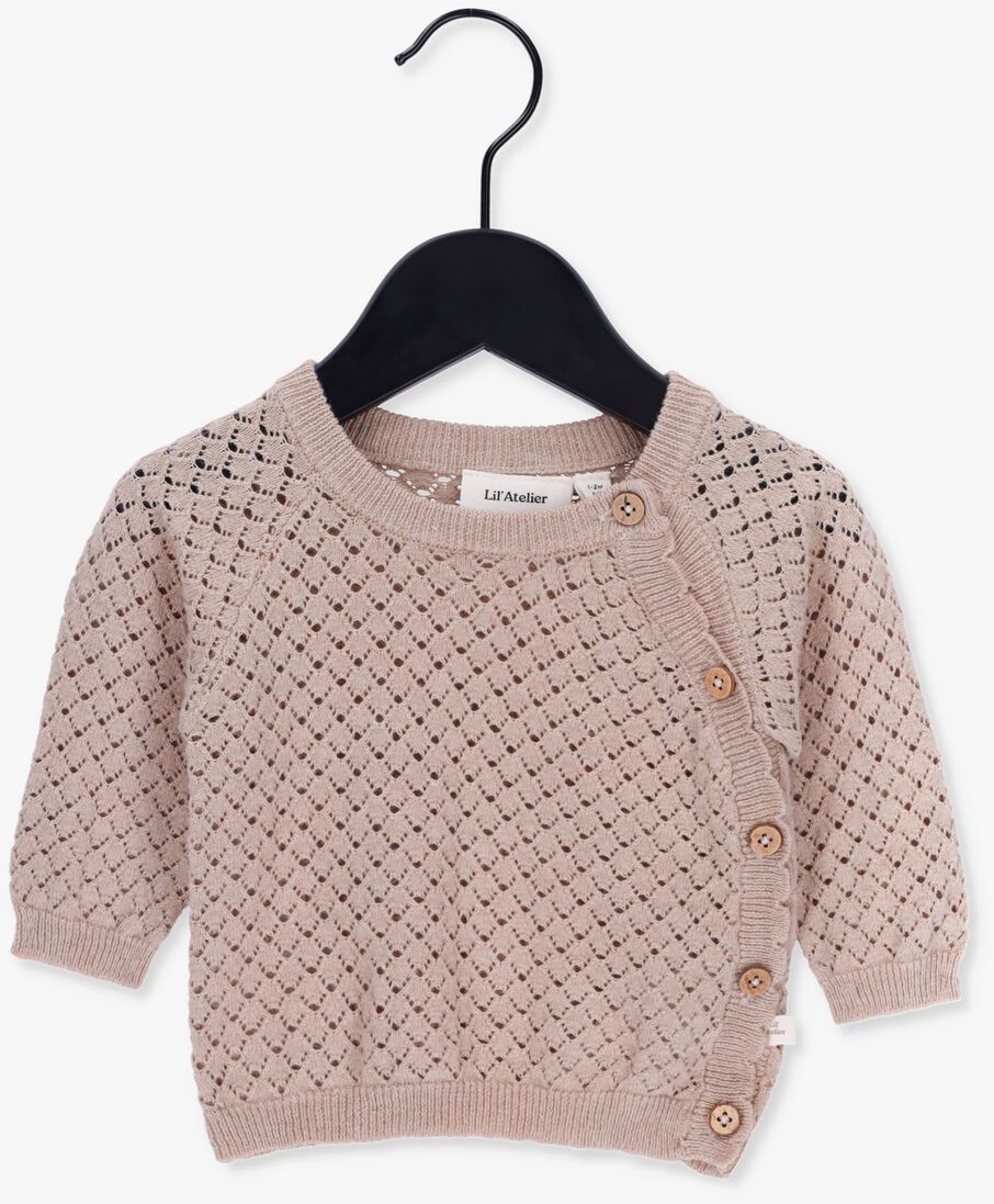 LIL\\' ATELIER beige lil' atelier trui nbfleaf ls wrap knit
