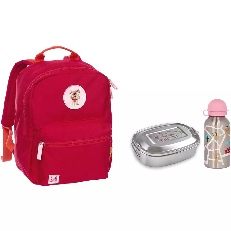 Sigikid Kinderrucksack Set Green Collection 3er Set rot