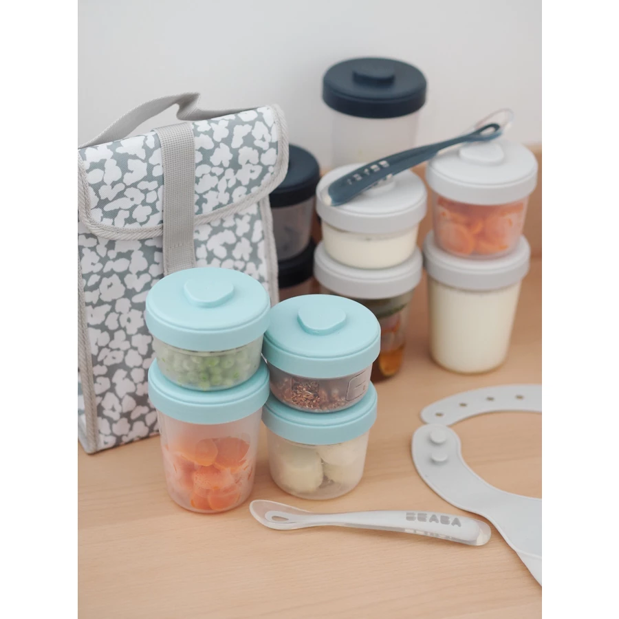 BEABA® erstes Mahlzeiten Set + Löffel 1. Altersstufe