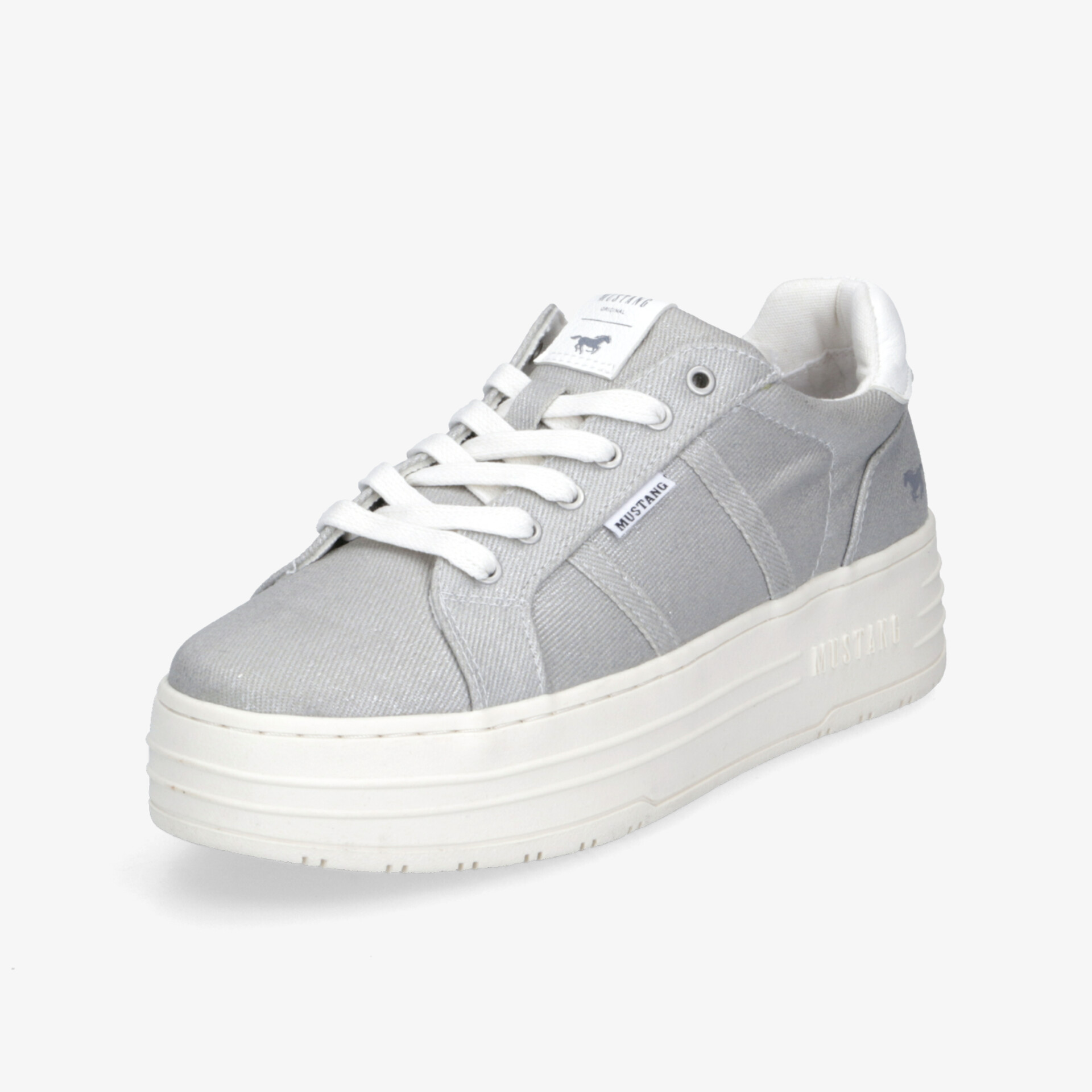MUSTANG Damen Plateau Sneaker - Silber | Jetzt bei reno.de kaufen