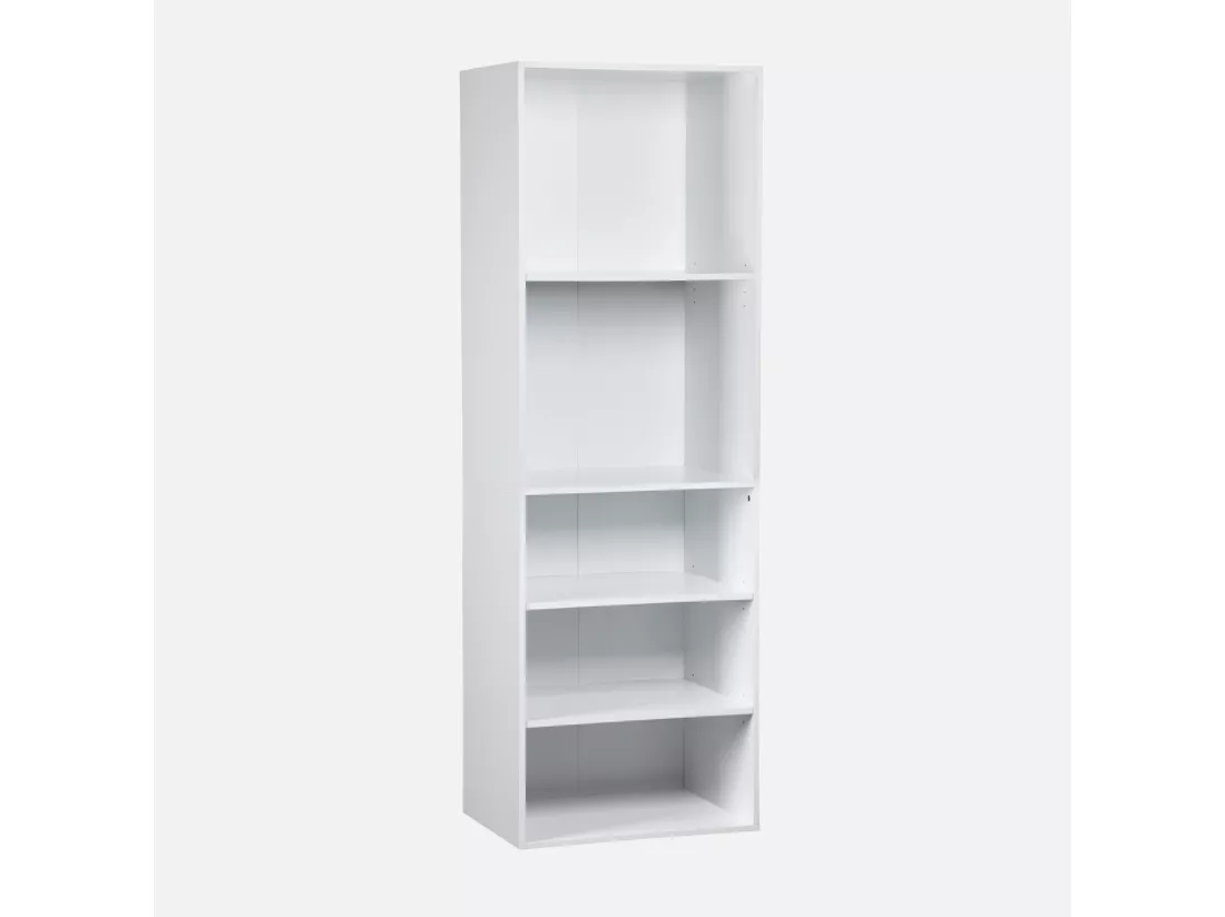 Module dressing avec 5 étagères. blanc. panneaux stratifiés