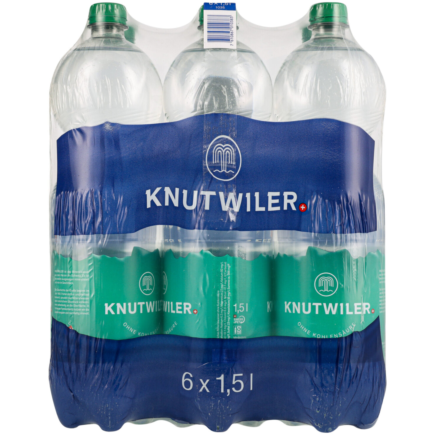 Knutwiler Grün Mineralwasser ohne Kohlensäure 6x1,5l