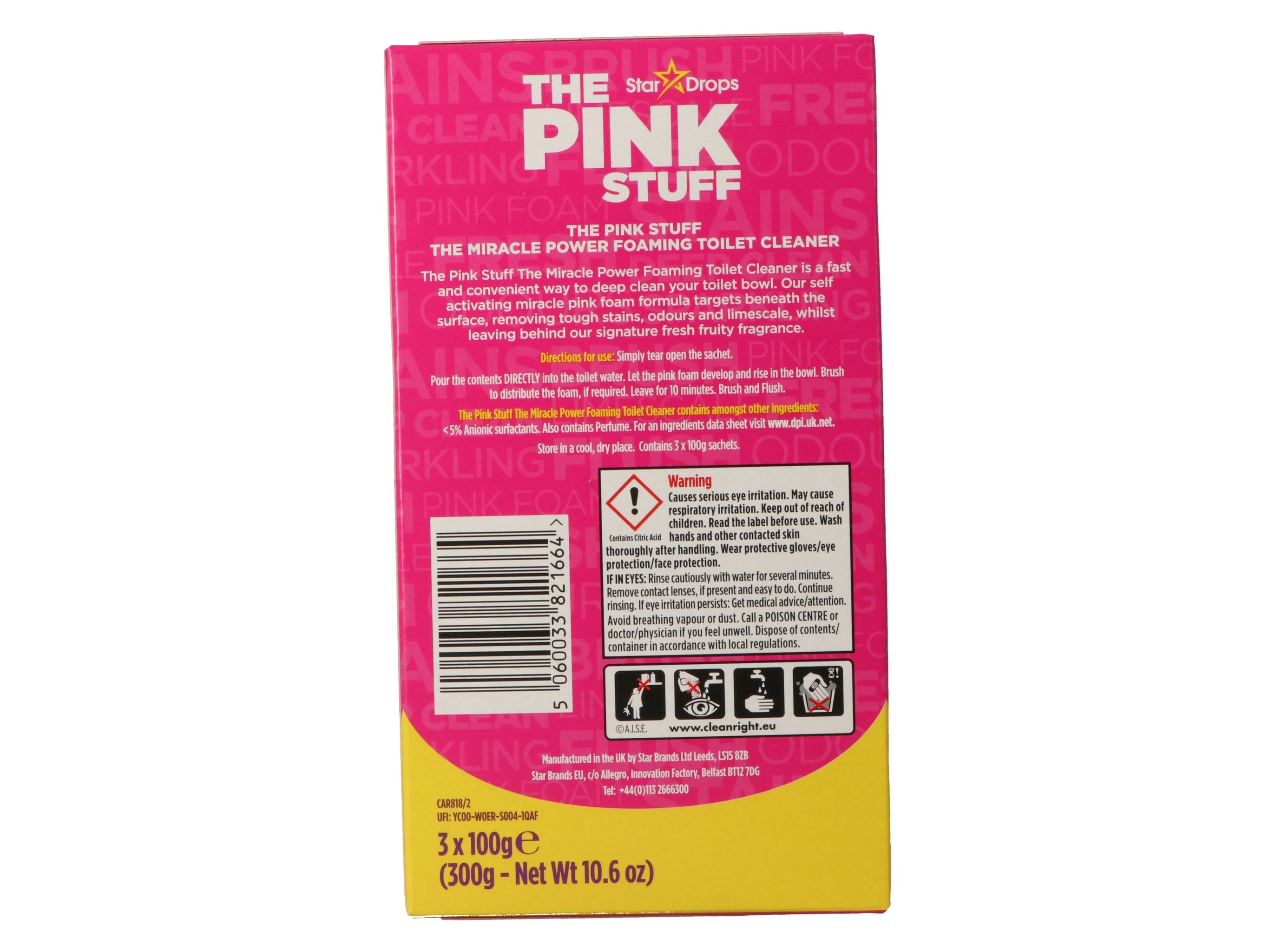 ESPUMA LIMPEZA PINK STUFF CASA BANHO 3UN