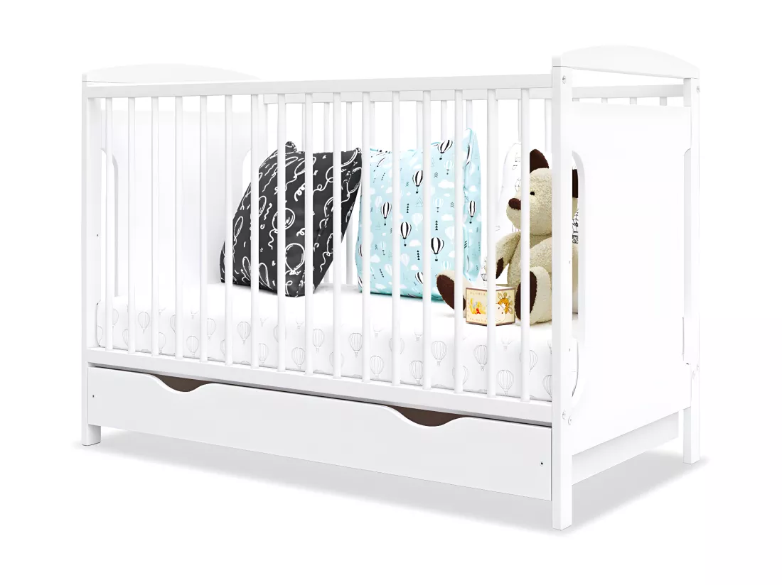 MINEA | Lit bébé évolutif avec tiroir MARGOT 60x120 cm (matelas non inclus)