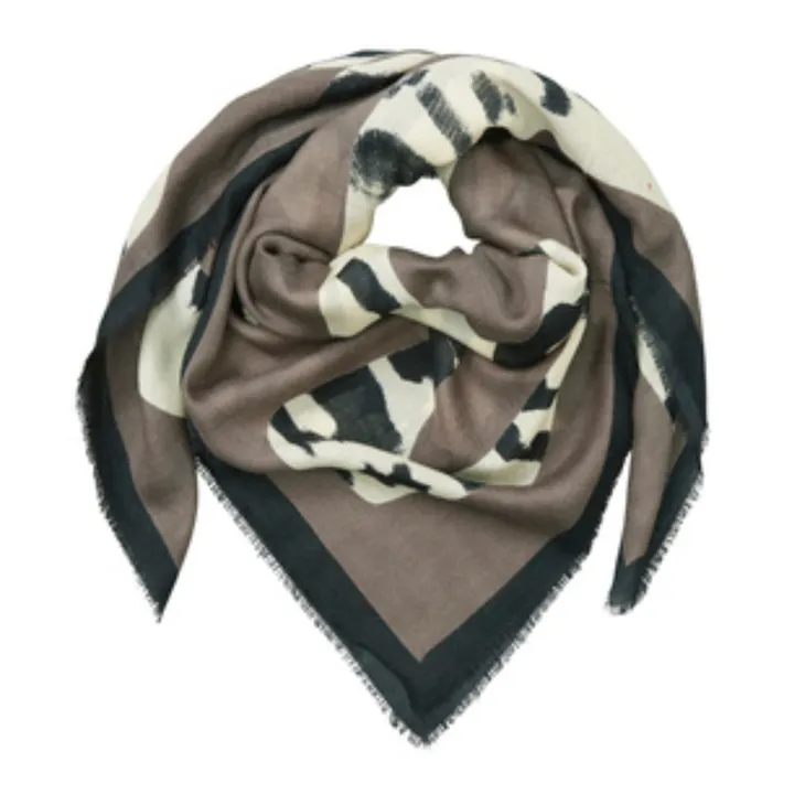 Becksöndergaard Foulard Leamo Laine et Soie | Taupe