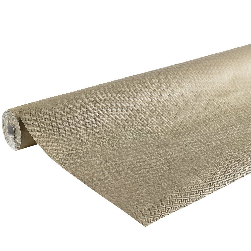 Nappe en papier gaufré toile de lin beige ficelle 1,2x15m