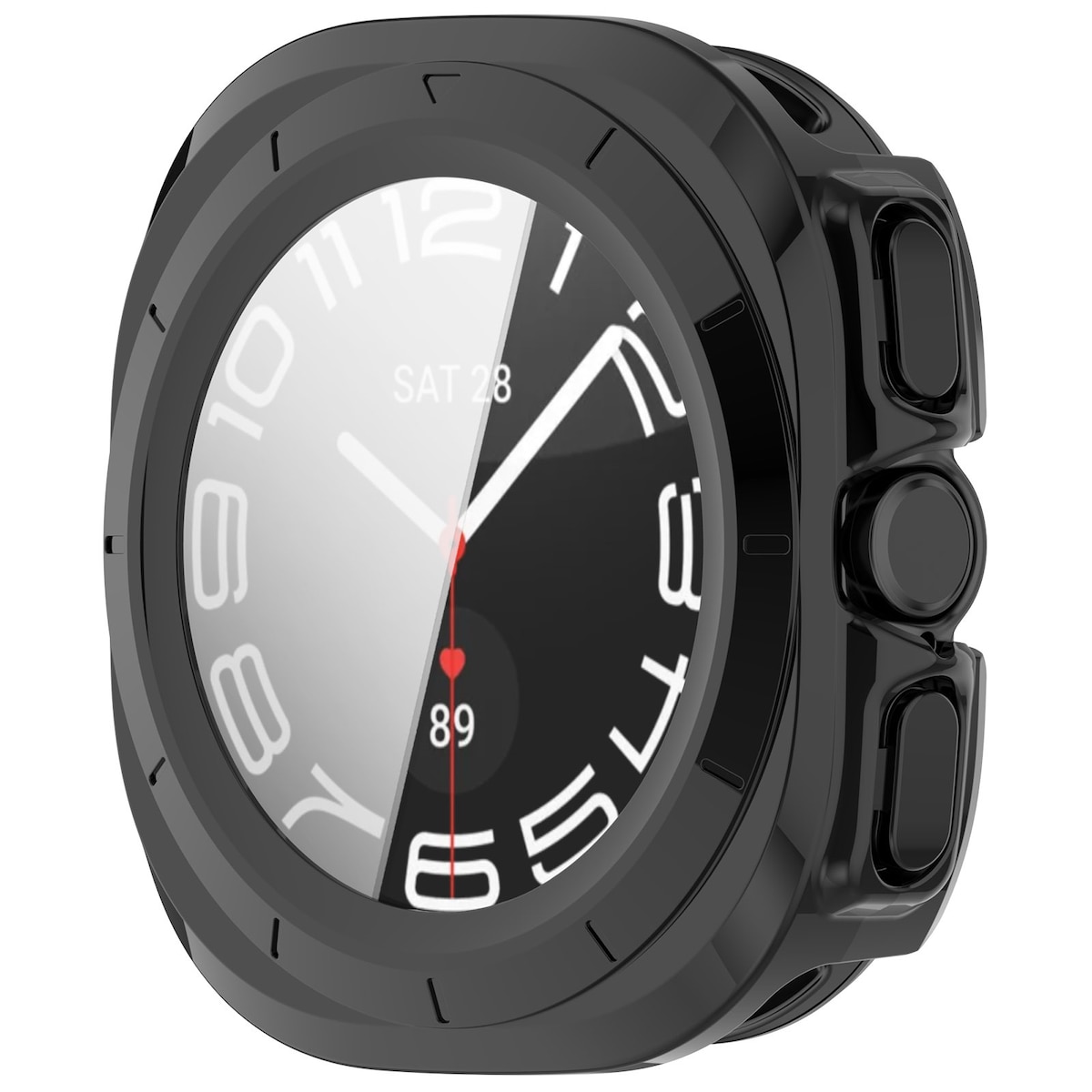 Samsung Watch Ultra 47mm veske med integrert skjermbeskytter Sort