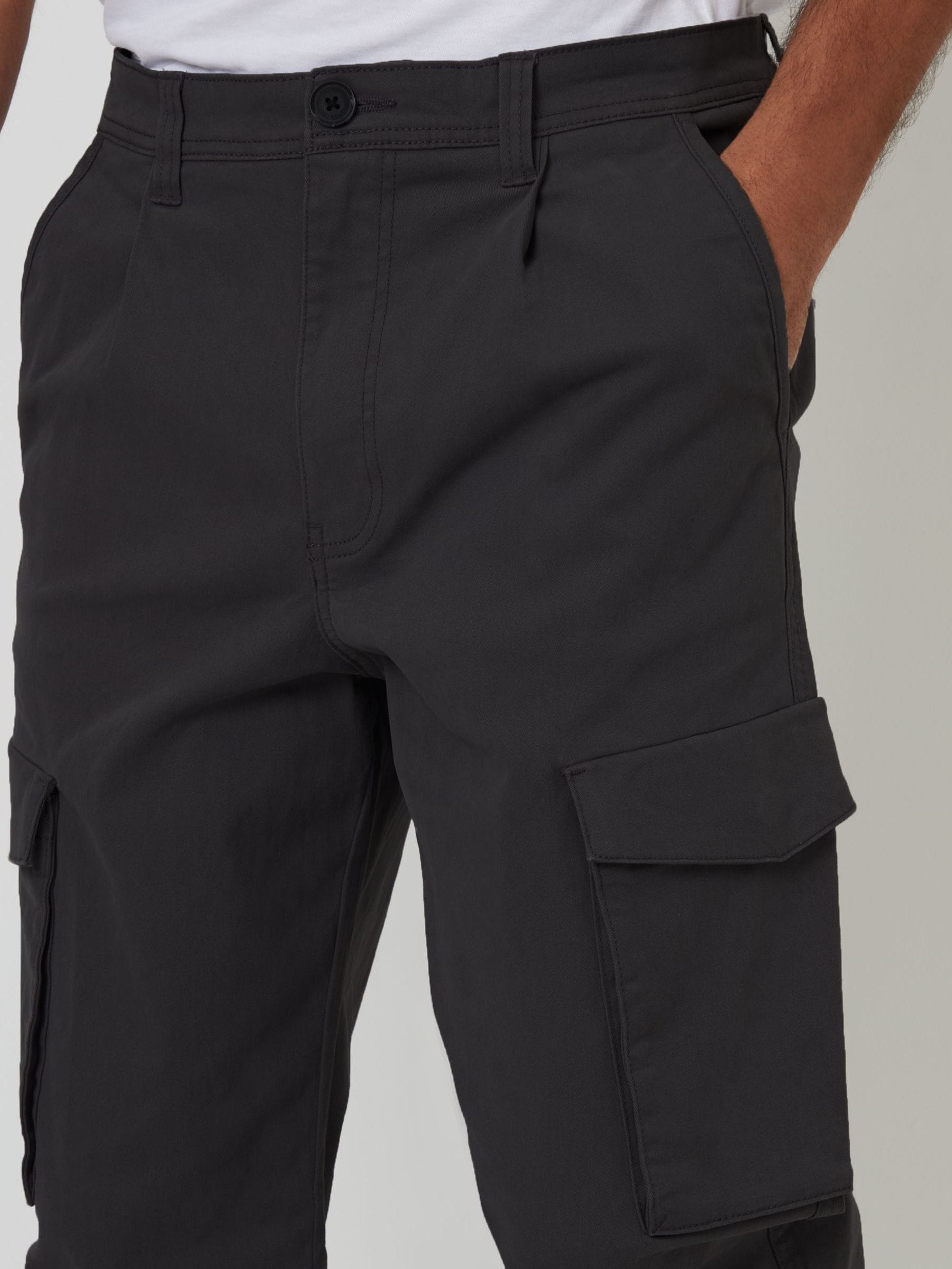 Zwart - Threadbare relaxed fit stretchy cargochino's