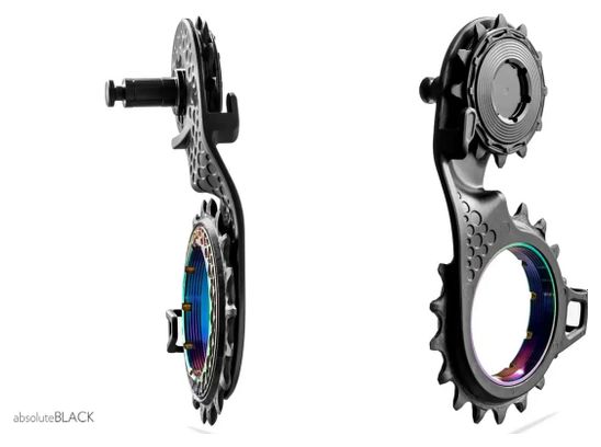 Chape de Dérailleur Hollowcage AbsoluteBlack pour Ultegra / Dura Ace 11 V Rainbow