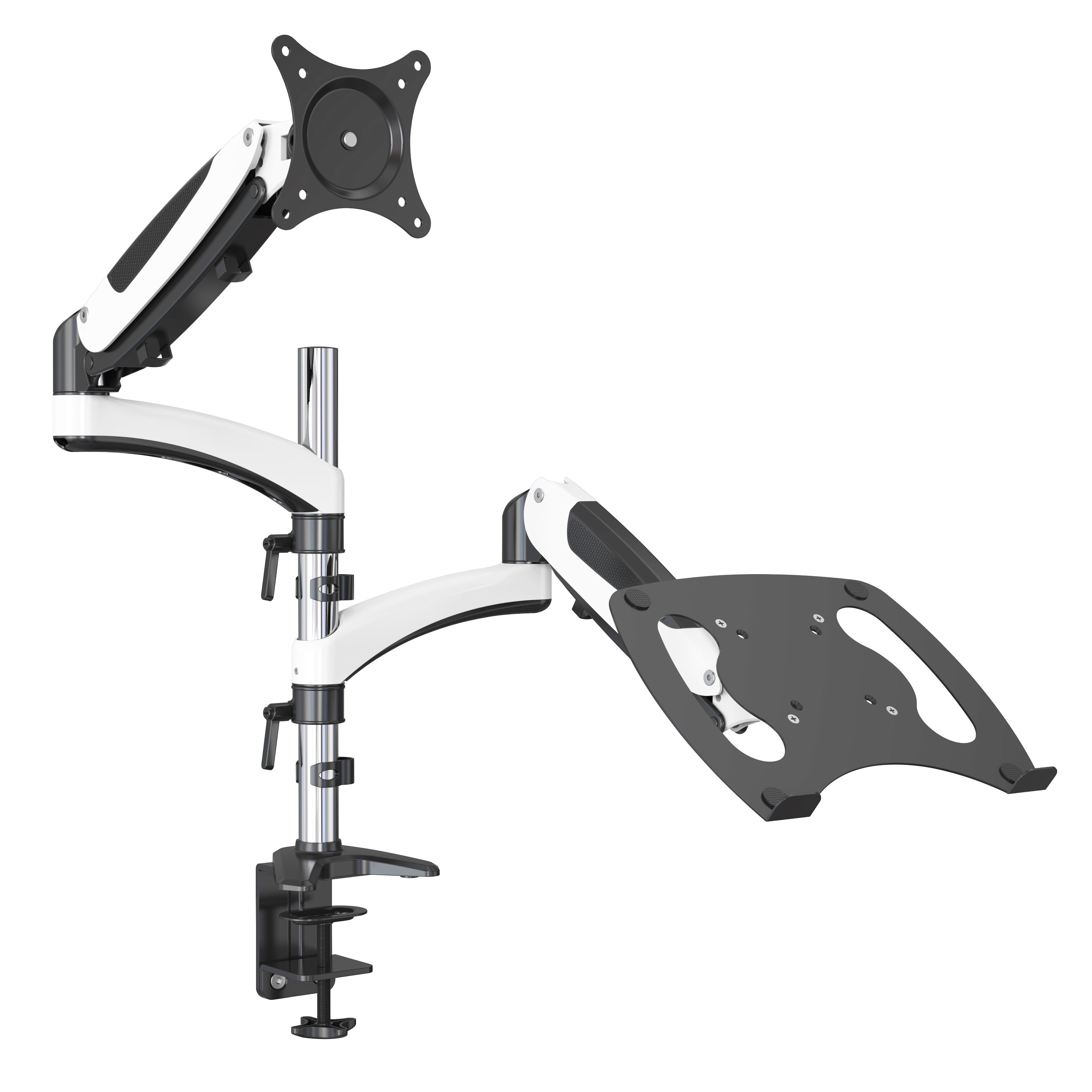 Plexgear Kombinert bordfeste for laptop og monitor 13-32