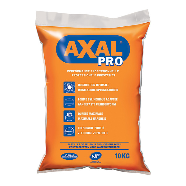 Sel adoucisseur d'eau Axal Pro 10 kg