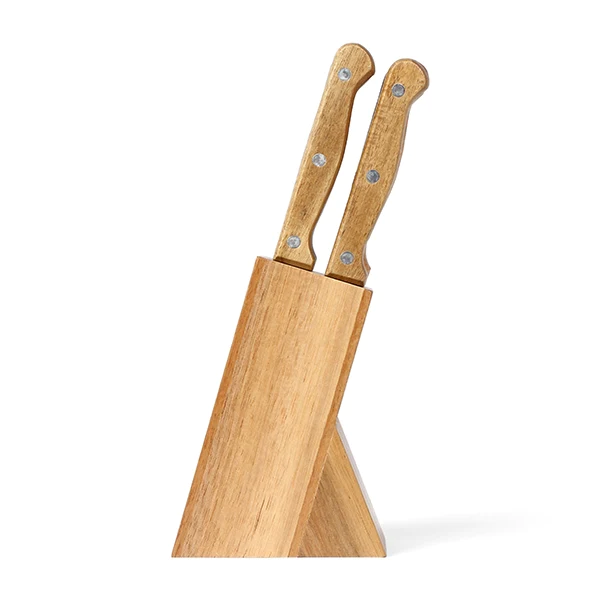 Bloc de 6 couteaux à steak en bois Livoo
