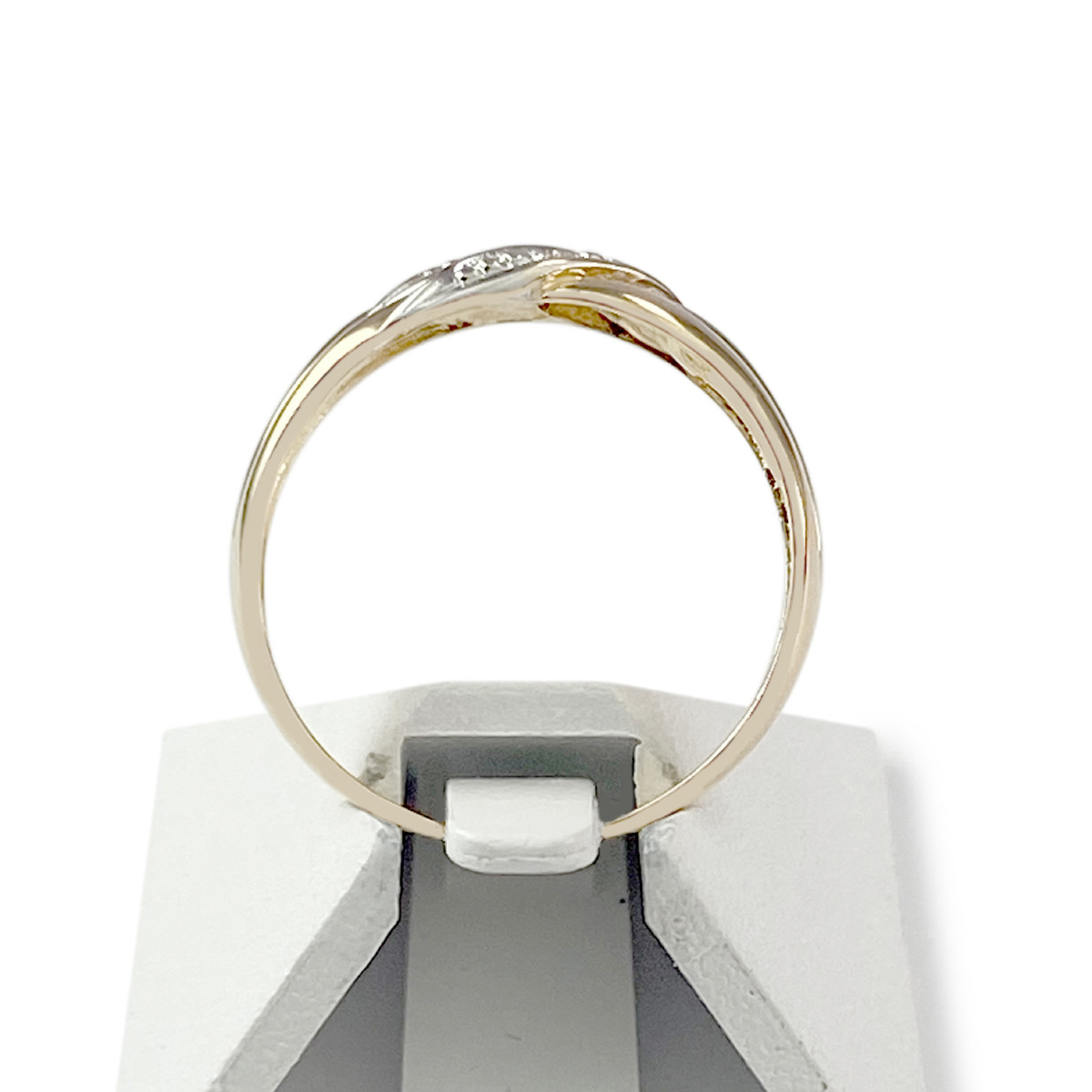 Bague d'occasion or 750 jaune et rhodié diamants