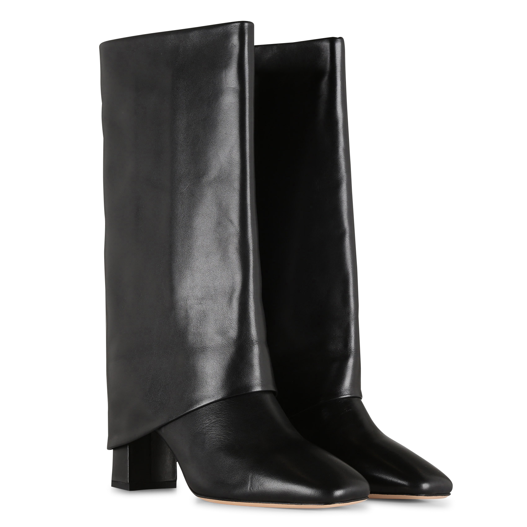 NOUMEA - Bottes bout carré en cuir | Noir