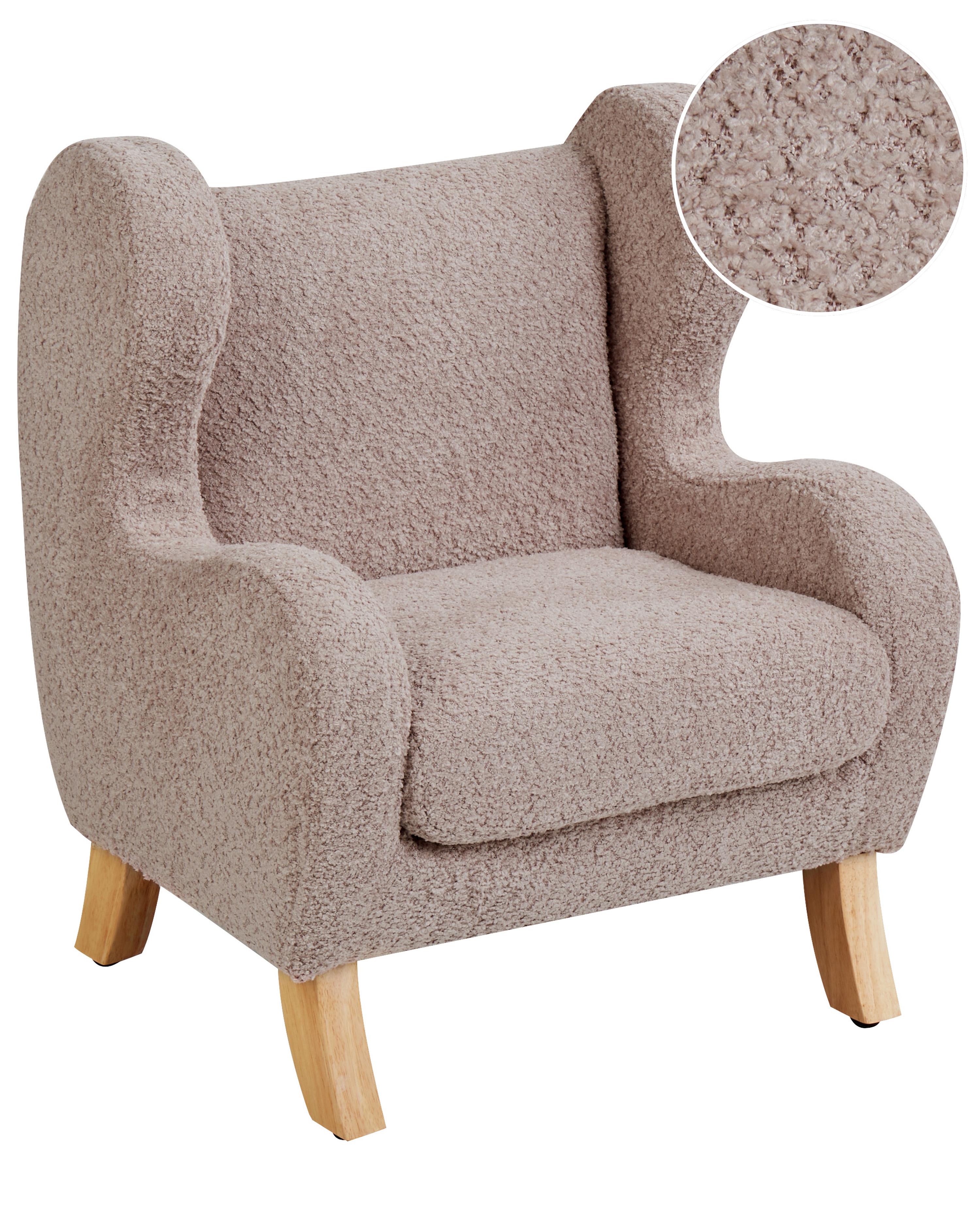 Kinderfauteuil FARUM Bouclé Taupe