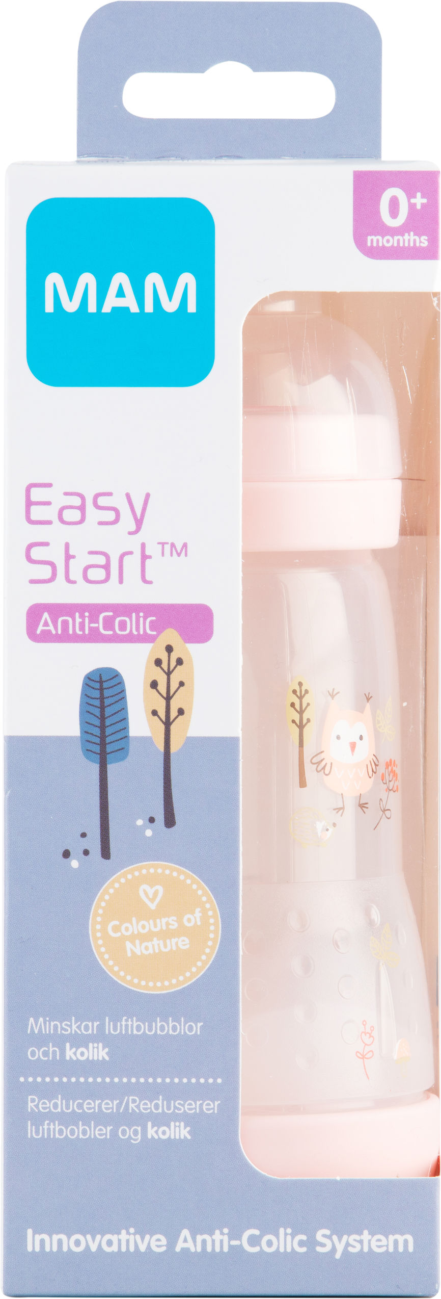 MAM tåteflaske Easy Anticolic pink260