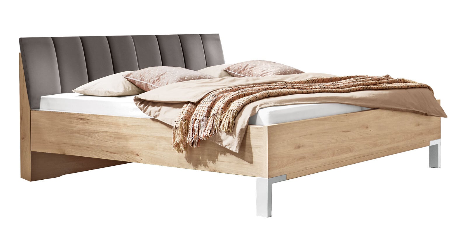 Futon Bettgestell Köln Holznachbildung/Kunstleder 140 x 200 cm
