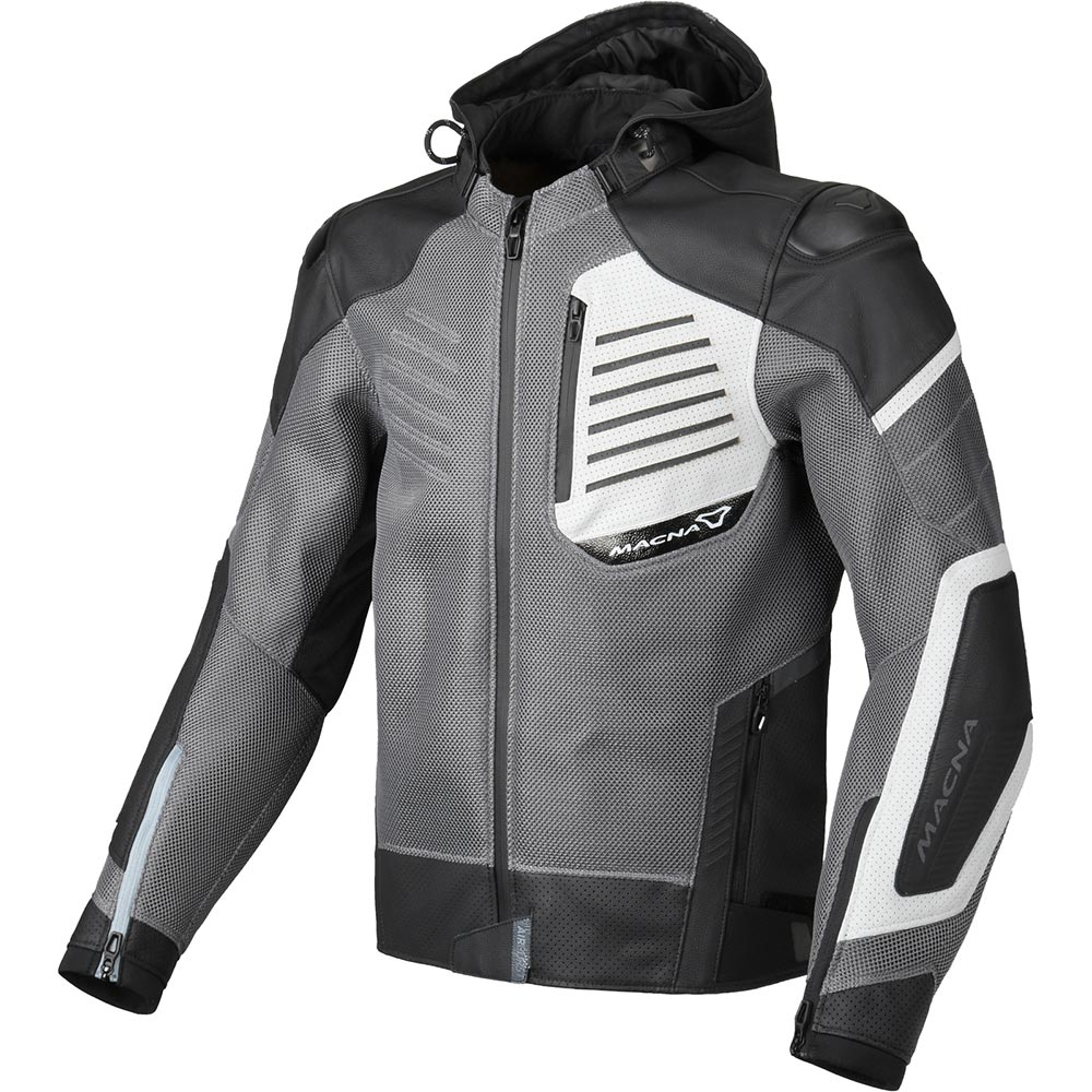 Macna - Blouson Risant Gris / Noir / Blanc