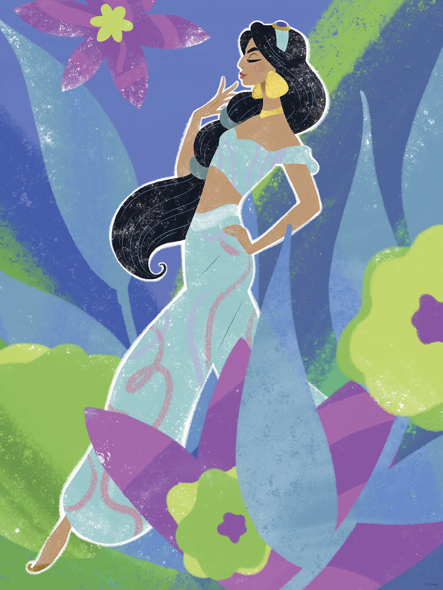 Komar Wandbild »Disney Princess Jasmine in Blue« Disney Set, 1 Stk. tlg. 30 x 40 cm (Breite x Höhe) - Kinderzimmer, Dekoration
