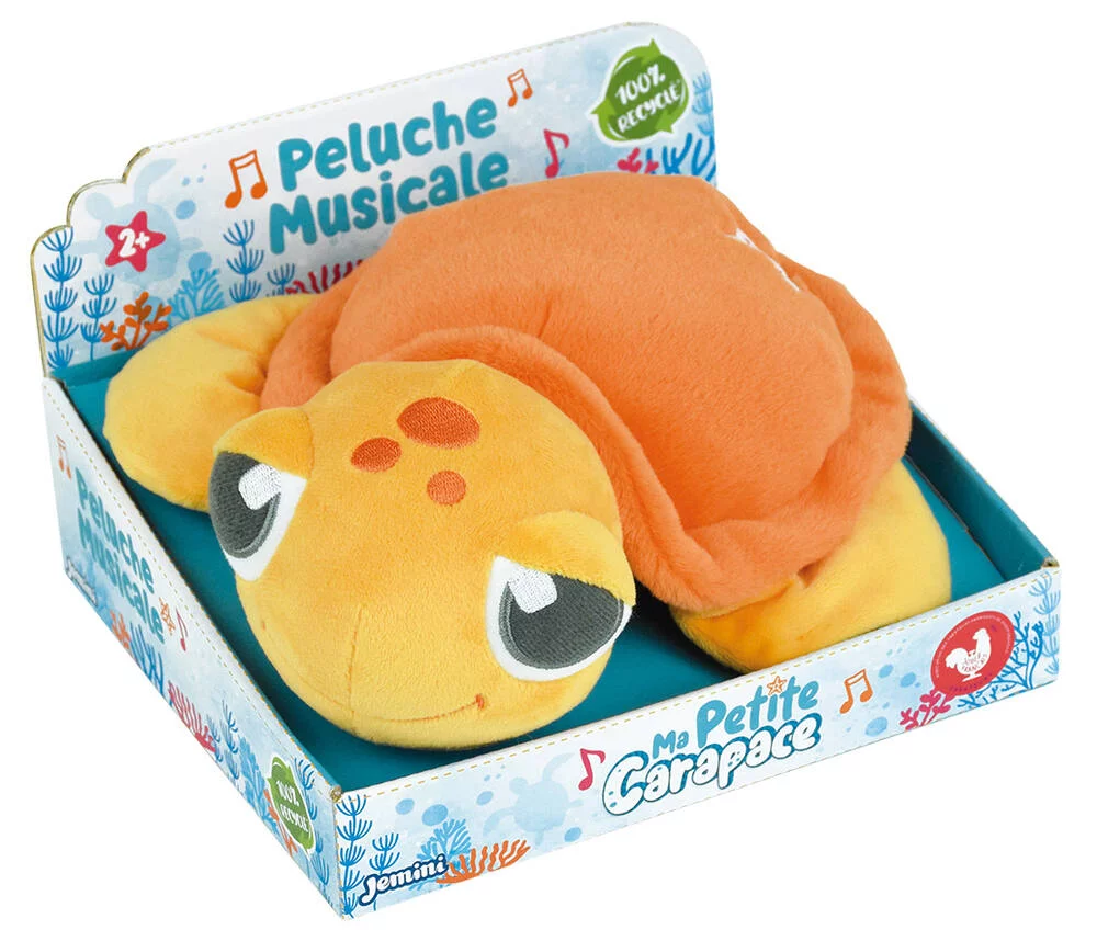 MA PETITE CARAPACE PELUCHE TORTUE MUSICALE 25 CM