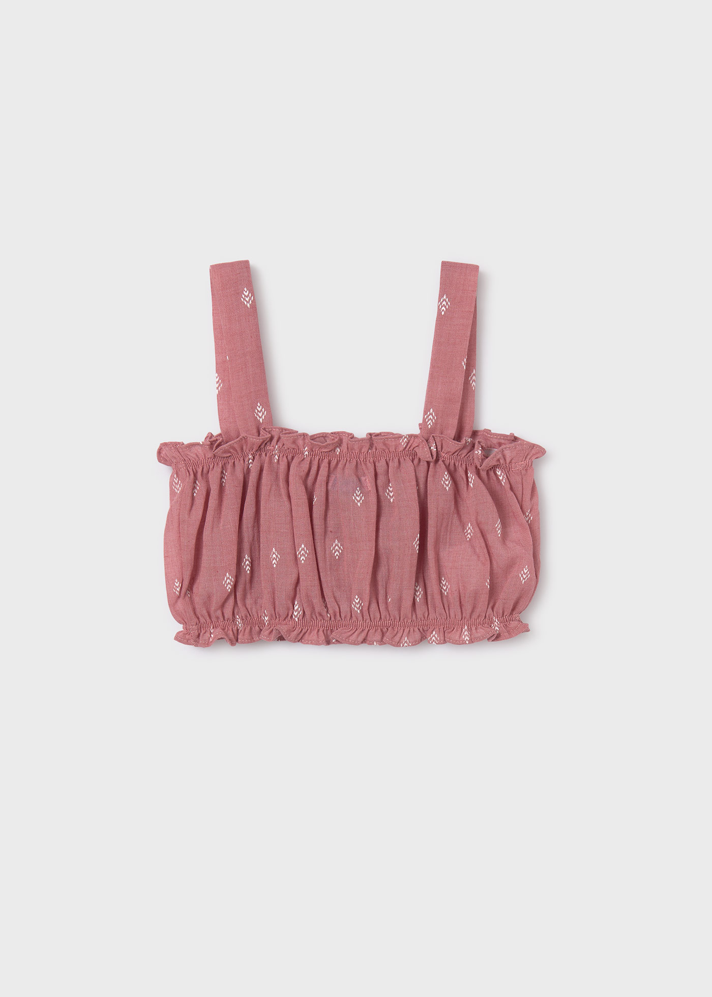 Blusa e top franzidos para meninas