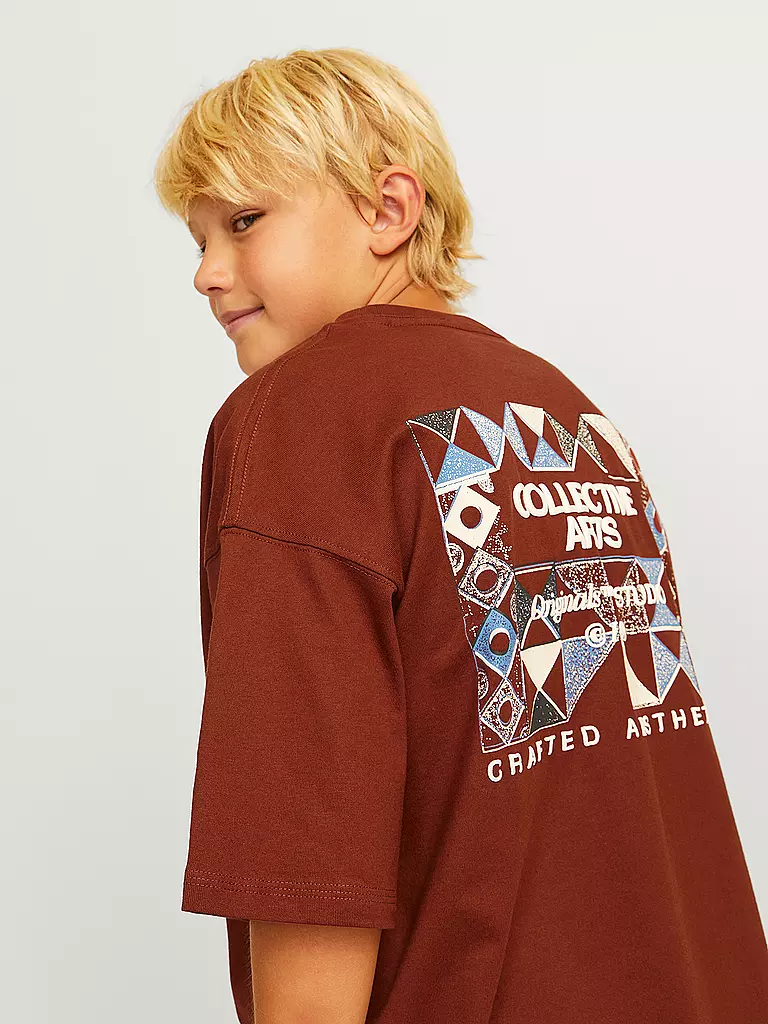 JACK & JONES Jungen T-Shirt  JORNOHO  braun