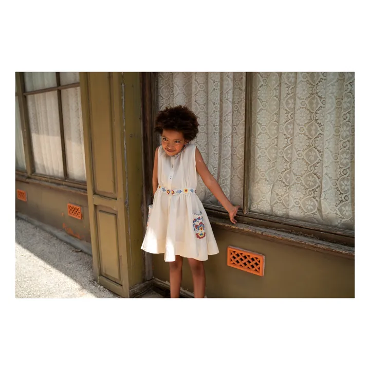 Lali Robe Corset Fleurs Brodées | Crème