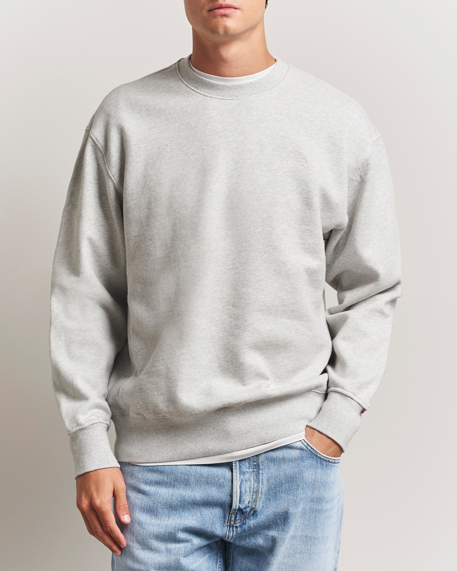 Levi's Authentic Crew Neck Sweatshirt Light Grey Heather