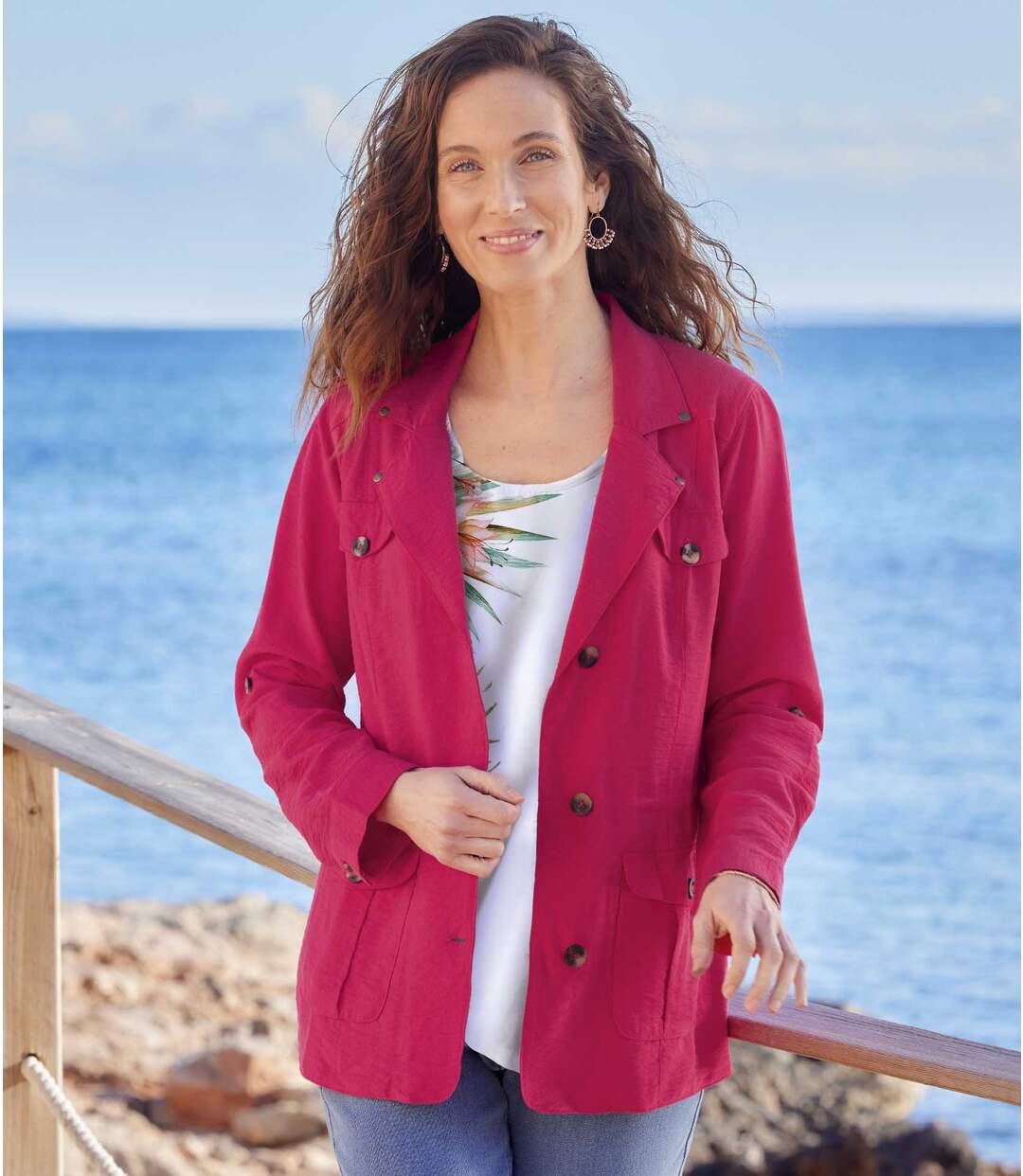 Veste Saharienne Fushia